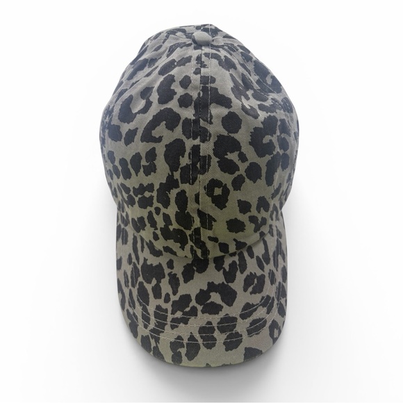 David and Young Accessories - Leopard Print Baseball Cap, Grey, Black, Adjustable, NWT
